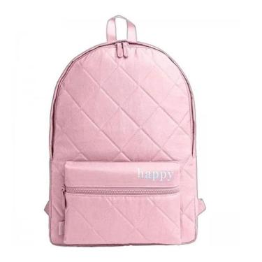 Imagem de Mochila Escolar Infantil Happy Rosa - Tilibra