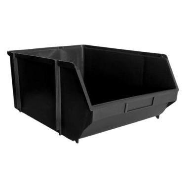 Imagem de Caixa Organizadora BIN N8 Preta 19 Litros Gaveteiro Empilhável Para Es