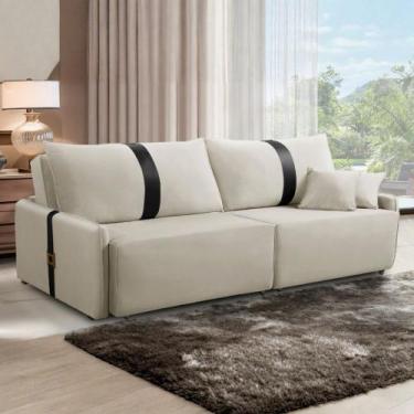 Imagem de Sofá Retrátil Reclinável Manhattan 200cm Veludo Star Confort - VS Móve