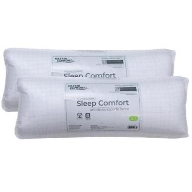 Imagem de Kit 2 Travesseiros Antistress Sleep Comfort Rolinho Firme - Master Com