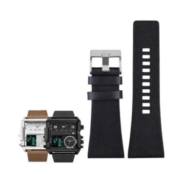 Imagem de Pulseira De Relógio Masculina Em Couro Genuíno Para Diesel DZ7406 DZ74