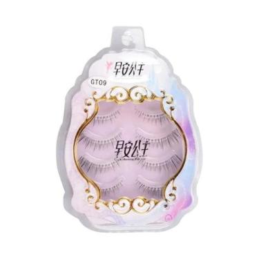 Imagem de Cílios Postiços Naturais Curtos E Leves, 4 Pares, Faixa Fina, Feitos À