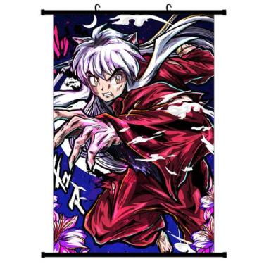 Imagem de Pôster de pintura de parede em tela Inuyasha Anime 40x60cm - yiweisai