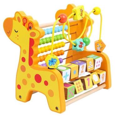 Imagem de Musical Toy Giraffe 7 em 1 Early Learning for Babies Wood - Taiyuanket