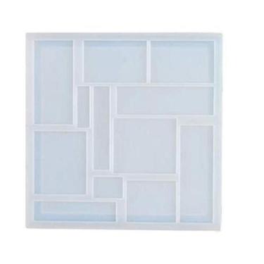 Imagem de Molde de quebra-cabeça de resina Silicone Tangram Geometric Compatível