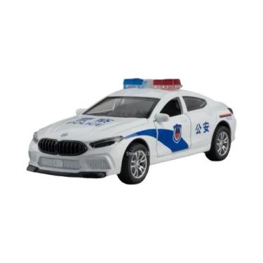 Imagem de Carro De Polícia Miniatura M8 1:32 Em Liga Metálica Com Luz E Som, 4 P