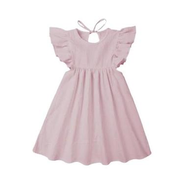 Imagem de Vestidos De Bebê Em Linho Branco Com Renda Para Meninas, Verão, Festa 