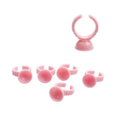 Imagem de 100 Peças De Anéis Descartáveis Para Cola De Cílios, Copos Para Pigmen