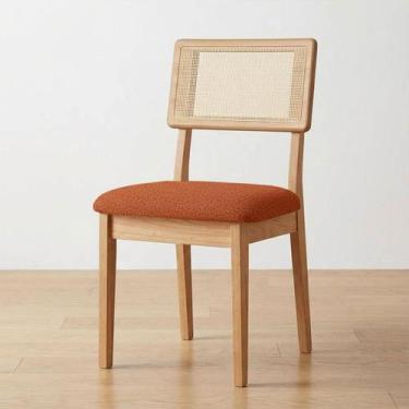 Imagem de Cadeira de Jantar Dream em Tela Palha e Tecido Bouclé MDF - Dalla Cost