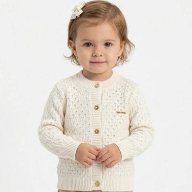 Imagem de Casaco Texturizado Tricô Kids Pérola Off White