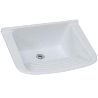 Imagem de Tanque De Mármore Sintético Simples N3 Com 55x41cm Gelo - 507809 - - A