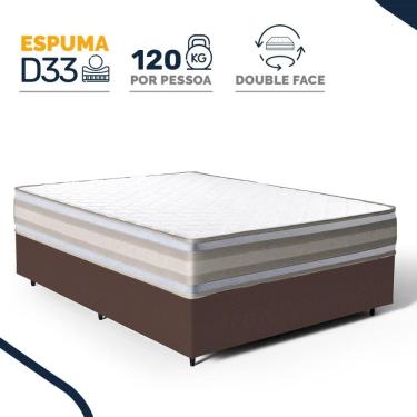 Imagem de Cama Box com Colchão de Espuma D33 Double Face Territory Hellen Casal 138cm