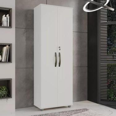 Imagem de Armário Multiuso 2 Portas Com Chave Caique - CHF - Branco - CHF MÓVEIS