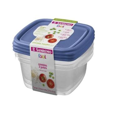 Imagem de 18 Potes Para Mantimentos Marmitas Plásticas 785ml E 800ml - SANREMO, 