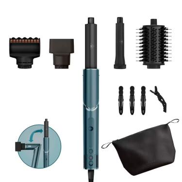Imagem de Secador e Modelador Shark Pró Flexstyle Multifuncional 5 em 1 1600W Tecnologia Iônica 3 Velocidades Azul 110V
