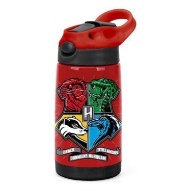 Imagem de Garrafa Infantil Original Harry Potter Aço Inox 500ml - Luxcel, Vermel