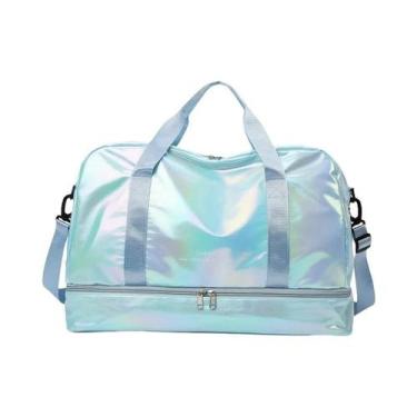 Imagem de Bolsa De Viagem Holográfica De Nylon Leve E Grande Capacidade, Tote Pa
