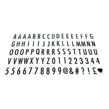 Imagem de Acessórios para Letterboard Preto e Branco 96 Peças