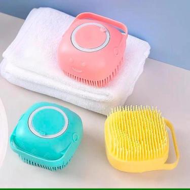 Imagem de Escova Banho de Silicone com Dispenser Pet 80ML SNP04 Snel Home, Color