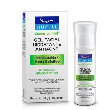 Imagem de Gel Facial Hidratante Antiacne Nupill Derme Control Niacinamida e Ácid