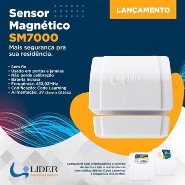 Imagem de Sensor de Abertura S/ Fio 433mhz SM7000 LIDER