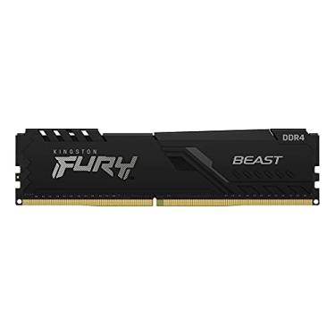 Imagem de KF426C16BB/32 - Memória de 32GB DIMM DDR4 2666Mhz FURY Beast 1,2V 2Rx8 288 pinos para desktop/gamers, Preto