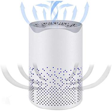 Imagem de Purificadores de ar para filtro de ar doméstico purificador de ar portátil pequeno (branco)