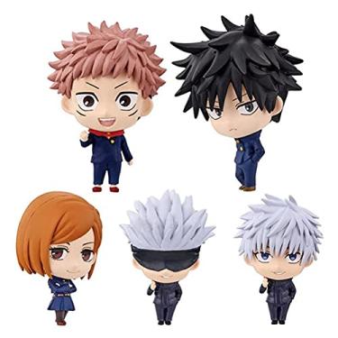 Imagem de Jujutsu Kaisen, 5 peças Gojo Satoru Itadori Yuji Fushiguro Megumi KugisakiPVC, anime Jujutsu Kaisen, desenho, personagem, mesa, decoração de carro, decoração de bolo