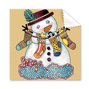 Imagem de 5 peças de pano de limpeza para festivais de boneco de neve de Natal