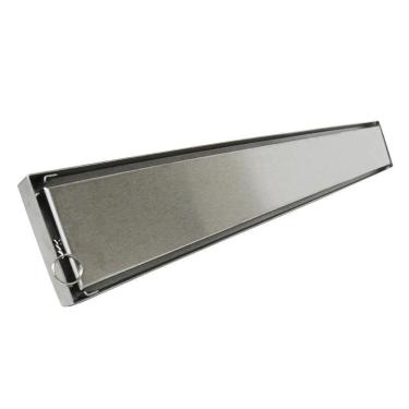 Imagem de Ralo Invisivel Linear Anti Odor e Insetos Aço Inox Tampa Escovada Banheiro 58x8 Canto