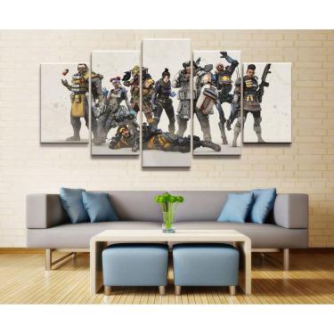 Imagem de Quadro Decorativos Apex Legends com 5 peças 130x65 6
