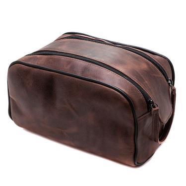 Imagem de Necessaire Masculina Pier 15 Couro Fóssil Café NAB-004