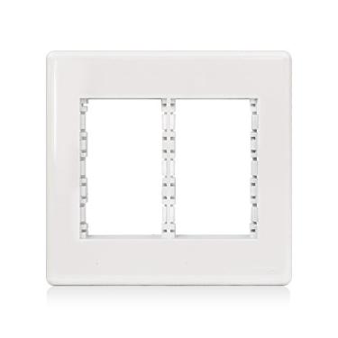 Imagem de Placa 6 Módulos Com Suporte 4x4 Stella Steck Branco