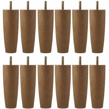 Imagem de Kit 12 Pés Para Cama Solteiro 12cm Pé Cama Box Em Madeira