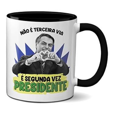 Imagem de Caneca Presente Bolsonaro É A Segunda Vez Presidente (Preta)