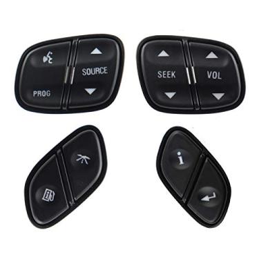 Imagem de Botões de controle de rádio do volante para Silverado Sierra 2003-2007, Trailblazer e Envoy 2004-2009, Tahoe e Yukon 2003-2006