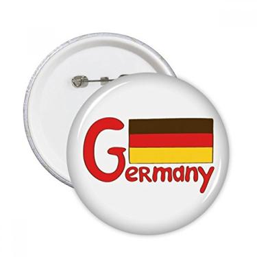 Imagem de Bandeira nacional de Germary padrão vermelho pinos redondos crachá botão emblema acessório decoração 5 peças