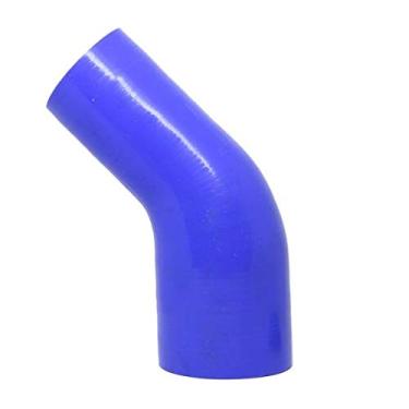 Imagem de Mangote Azul em Silicone Redutor 45º 3" (76mm) para 2,5" (63mm) * 120mm - Epman