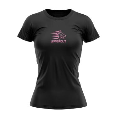 Imagem de Camisa Dry Fit Uppercut Upper Lisa Feminino, Preta e rosa, GG