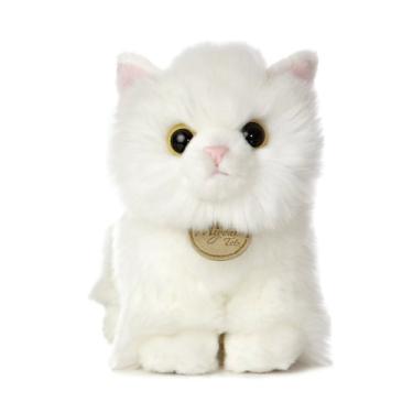 Imagem de Mini Pelúcia Gato Branco Angorá Da Série Miyuni Aurora 16cms