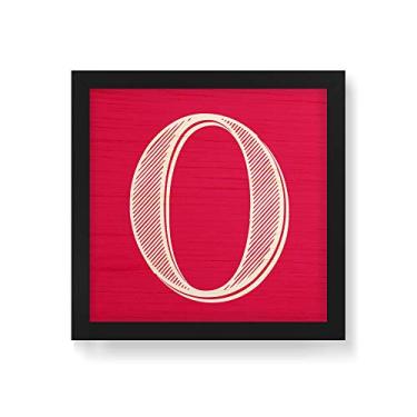 Imagem de Arte Maníacos Quadro Decorativo em Madeira Letra O Love - 30x30cm (Moldura caixa em laca preta)