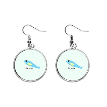 Imagem de Brinco feminino com pingente de prata e foguetes Fly Fish