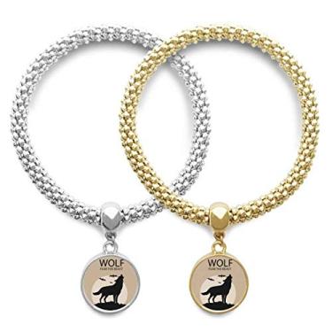 Imagem de DIYthinker Lobo fantasma Fear Halloween Pumpkin Lover pulseira pingente joia corrente para casal presente