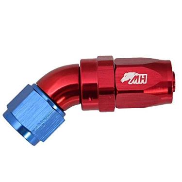 Imagem de Conexão 8AN / AN8 Curva 45° graus para Mangueira Aeroquip - American (Azul e Vermelha)