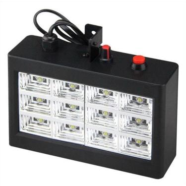 Imagem de Strobo Branco Rítmico Alto Brilho Luz De Festas 12 Leds 15W