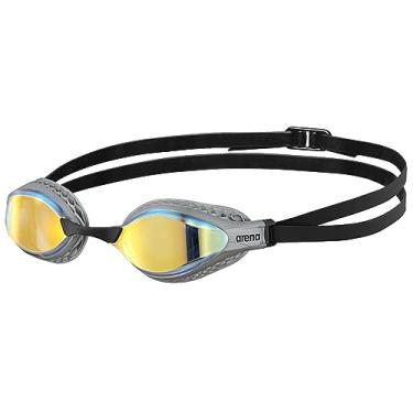 Imagem de ARENA Óculos de natação unissex adulto anti-embaciamento anti-embaciamento para homens e mulheres lentes espelhadas tecnologia de vedação de ar especial, amarelo cobre/prata