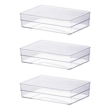 Imagem de 3 Organizador Gaveta, Armário, Escritório 22x15x5cm