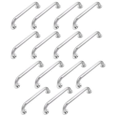 Imagem de Alça de Apoio Barra 30cm Inox Kit 15 Uni Suporte Idoso Banheiro Box Corrimao Acessibilidade