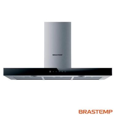 Imagem de Coifa de Parede Brastemp 90 cm Tbox com 03 Velocidades + Turbo, Painel Touch, Timer, Inox - BAE90AR