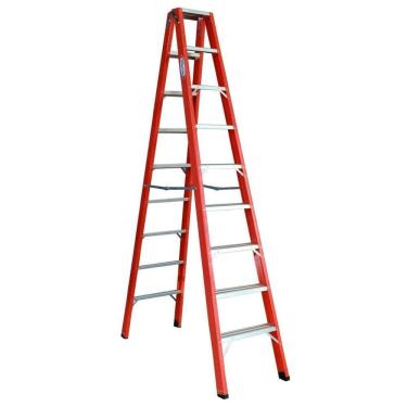 Imagem de Escada em Fibra Tesoura Dupla 9 Degraus 2,70m WBertolo